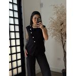 Conjunto Calça Marrant C/ Botões Lavínia 6601 - Preto C098