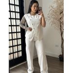 Conjunto Calça Marrant C/ Botões Lavínia 6601 - Branco C097