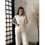 Conjunto Calça Marrant C/ Botões Lavínia 6601 - Branco C097