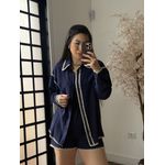 Conjunto Shorts Bordado Marina 1651 - Azul Marinho C050