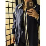 Conjunto Shorts Bordado Marina 1651 - Azul Marinho C050