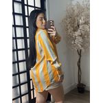 Camisa Listrada Acetinada 2253-Y - Laranja 
