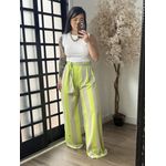 Calça Listrada Acetinado 2576Y - Verde 