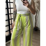 Calça Listrada Acetinado 2576Y - Verde 