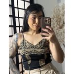 Blusa Regata Estampada 7175 - Preto 