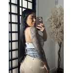 Blusa Regata Estampada 7175 - Branco 