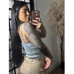 Blusa Regata Estampada 7175 - Azul 