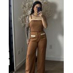 Conjunto Linho Bordado SD1624 - Marrom C026