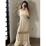 Vestido Bordado Lilla SD1605 - Bege C044