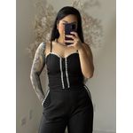 Conjunto Calça Bordado Mel SD1631 - Preto C037