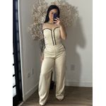 Conjunto Calça Bordado Mel SD1631 - Creme C037