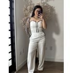 Conjunto Calça Bordado Mel SD1631 - Branco C037