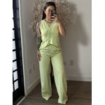 Conjunto Calça com Colete Allany 0002 - Verde Claro C029