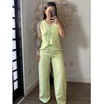 Conjunto Calça com Colete Allany 0002 - Verde Claro C029