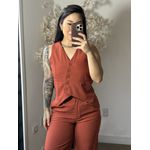 Conjunto Calça com Colete Allany 0002 - Telha 