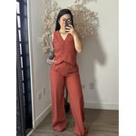 Conjunto Calça com Colete Allany 0002 - Telha 