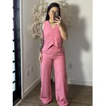 Conjunto Calça com Colete Allany 0002 - Rosa C029