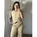 Conjunto Calça com Colete Allany 0002 - Bege C029