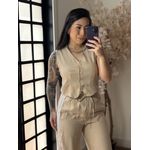 Conjunto duas listras Rosana 1500 - Creme 