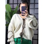 blusa tricô amarração Sandy 3214- creme 