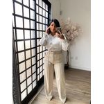 Calça Pantalona C/ Cinto Atena 3490 - Bege C118