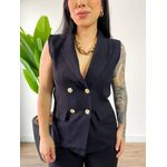 Colete Alongado Sofia SD06- Preto