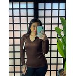 Blusa tricô Heloísa 306- Marrom
