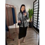 Saia Trico mídi Hellen 2060- Marrom Claro 