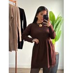 Vestidinho tricô Agda 085 - bege 