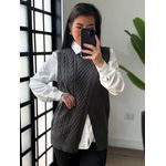 Colete Trico Tati 339- Chumbo