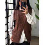 Colete Trico Tati 339- Marrom 
