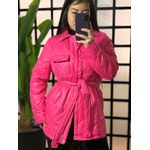 Jaqueta puffer com cinto 5609- Pink