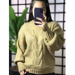 Blusa Trico trançado Vivian 017 - Marrom 