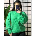 Blusa Trico trançado Vivian 017 - Verde 