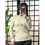 Blusa Trico flor Jasmin 1617- Bege