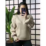 Trico manga bufante - Bege 018