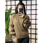 Trico manga bufante - Marrom 018