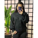Blusa Trico trançado Vivian 017 - Preto 