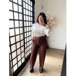 Calça Pantalona C/ Cinto Atena 3490 - Vinho C118