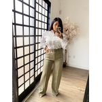 Calça Pantalona C/ Cinto Atena 3490 - Verde C117