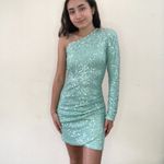 Vestido Paetê Com Franzido