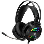 Headset Gamer Garen Eg-320 Evolut LED Rainbow Com Fio Over-ear
