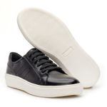 Sapatênis Casual Masculino com Cadarço Preto