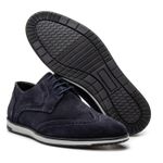 Oxford Esporte Fino Masculino em Camurça Marinho