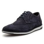 Oxford Esporte Fino Masculino em Camurça Marinho