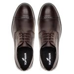 Oxford Esporte Fino Masculino Derby Furos Café