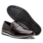 Loafer Masculino em Couro Esporte Fino Café