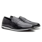 Loafer Masculino em Couro Esporte Fino Preto
