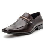 Mocassim Masculino em Couro Loafer Social Café