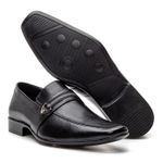 Mocassim Masculino em Couro Loafer Social Preto